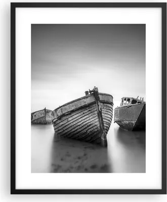 Produktbild von Gerahmtes Poster - Schwarzer Rahmen - £ódŸ Wrack Schiff - 40x50 cm - Wand Bild - Wanddeko - Wandbilder - Kunstposter - Wandposter - Bilderrahmen - Bilder - Kunstdruck - P2BPA40x50-4999
