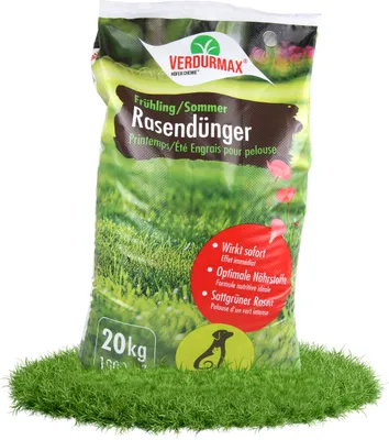Produktbild von 1x20 kg VERDURMAX® Rasendünger Rasenpflege mit schneller Wirkung für Frühling, Sommer