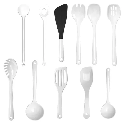 Produktbild von 11-teiliges Set aus Kunststoff-Pfannenwender – hitzebeständig bis 200°C