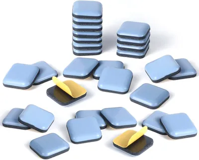Produktbild von 30 Stück Möbelgleiter aus Teflon, Selbstklebend, PTFE Quadrat, Kratzschutz und Geräuschreduzierung für Möbel und Böden