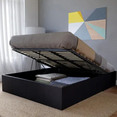 Produktbild von BETTKASTEN TORINO / BETT 160x200 + 1 LATTENROST - Schwarz