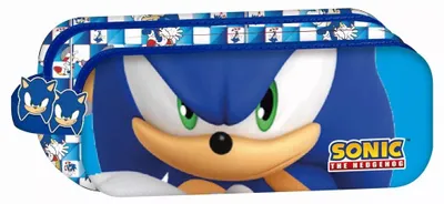 Obrázek produktu pro Sonic the Hedgehog, moderní pouzdro s dvěma přihrádkami, rozměr 23 cm