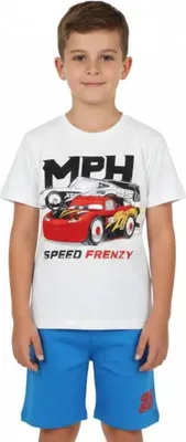 Produktbild von Disney Cars Lightning McQueen Kinder Pyjama Schlafanzug – Blau / 110