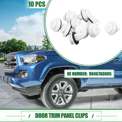 Image de Clips de panneau de garniture de porte, pour Toyota Tacoma 2001-2022, en nylon, No.90467A0005, blanc, 10 pièces