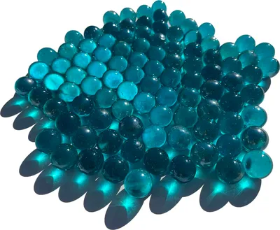 Produktbild von Glasmurmeln Blau Mix – 95 Stück – 16 mm – ca. 500 g – Dekoglas & Spielmurmeln