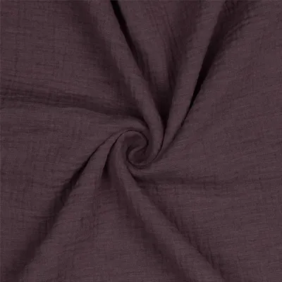 Musselin-Stoff meliert ab 50x136cm uni Oeko-Tex Double Gauze Windeltuch Mulltuch Baumwolle weinrot