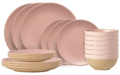 Produktbild von Costa Nova Geschirrset Arenito Mauve Rose 18-teilig / 6 Personen - 6 Speiseteller, 6 Frühstücksteller & 6 Schalen