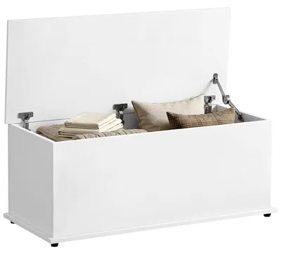 Produktbild von HOMCOM Truhe Aufbewahrungsbox Kiste mit klappbarem Deckel Spanplatte 3 Farben