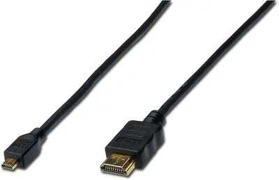 Image de DIGITUS HDMI High Speed mit Ethernet Anschlusskabel, 1m, sw