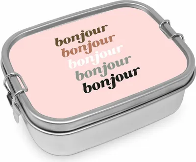 Obrázek produktu pro PPD Bonjour Steel Lunch Box, box na oběd, krabička na oběd, box na svačinu, nerezová ocel, 900 ml, 491339