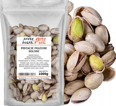 Zdjęcie produktu dla PISTACJE PRAŻONE SOLONE 1kg Naturalne duże świeże wysoka jakość Kol-Pol