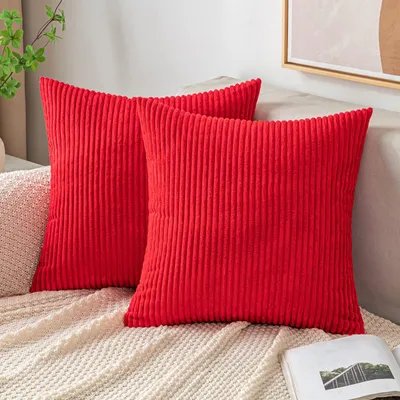 Produktbild von Kissenbezüge 45x45 cm, Weihnachtskord, Rot, 2er-Set