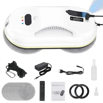 Zdjęcie produktu dla Robot do mycia okien - W15S - Robot do czyszczenia szyb - Automatyczna funkcja rozpylania wody - Moc ssania: 5600 Pa - Inteligentna nawigacja - Do powierzchni szklanych - 220 V
