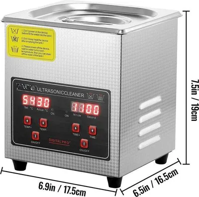 Image de Nettoyeur à ultrasons 3 L en acier inoxydable avec fonction de chauffage, 28/40 kHz