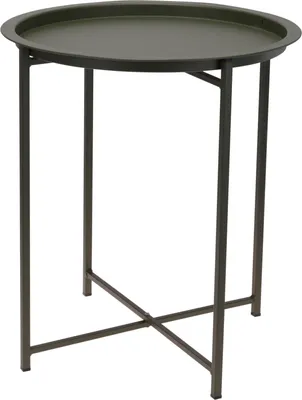 Obrázek produktu pro Kovový odkládací stolek - skládací - Ø41 x V48cm - barva: zelená