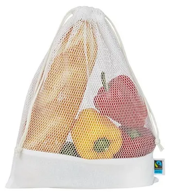Obrázek produktu pro Printwear – sportovní taška, bavlněná síťovina, Fairtrade LT4808 (30 cm x 40 cm) (bílá)