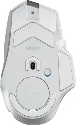 Produktbild von Logitech G G502 X LIGHTSPEED, rechts, Optisch, RF Wireless, 25600 DPI, Weiß