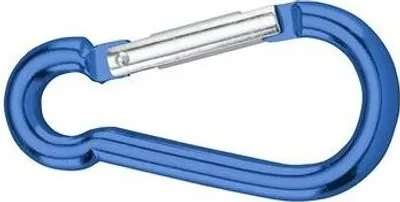 Produktbild von Aluminium-Karabiner 6 x 60 mm, blau - Packung mit 1 Stück