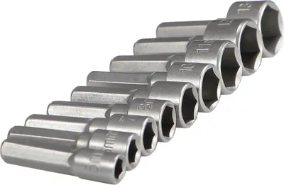 Steckschlüssel-Set 13-tlg, 3/8 Zoll Antrieb – Metrische Nüsse 7–19 Mm, Aus Chrom-Vanadium-Stahl