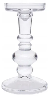 Obrázek produktu pro Skleněný svícen s kuličkou výška 18 cm
