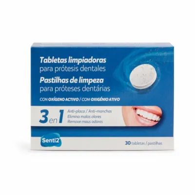 Image de Senti2 Comprimés de nettoyage pour prothèses dentaires, 30 pièces