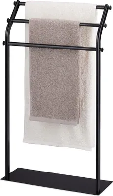 Obrázek produktu pro Stojan na ručníky 86 x 51 x 19 cm, černý, protiskluzový