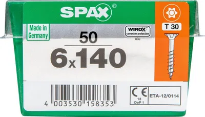 Produktbild von Spax Universalschrauben 6.0 x 140 mm TX 30 - 50 Stk.