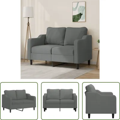 Produktbild von The Living Store 2-Sitzer-Sofa Dunkelgrau 120 cm Stoff