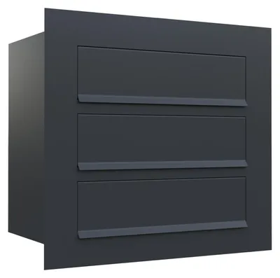 Produktbild von Einbaubriefkasten Como for Three in Schwarz