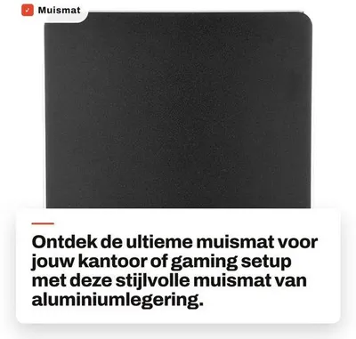 Produktbild von Aluminium-Legierungs-Mauspad – rutschfest – beidseitig – ideal für Büroarbeiten