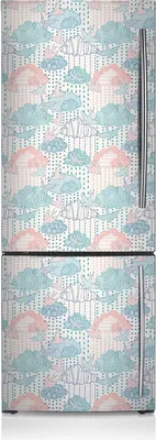 Produktbild von Magnete Küche Kühlschrank Kühlschrankmagnete 60x190 cm - Wolken und Punkte