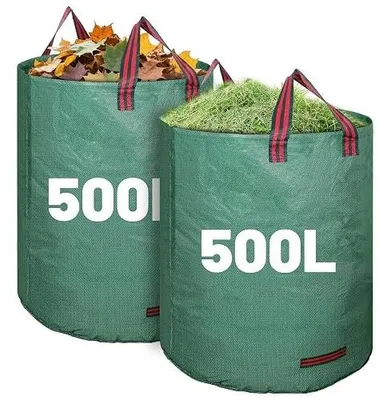 Zdjęcie produktu dla Worek ogrodowy 500 l na odpady do ogrodu liście gałęzie 2 szt.