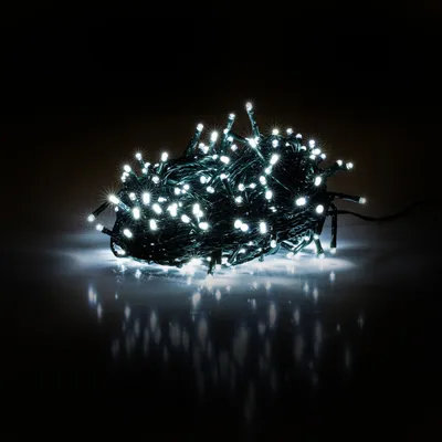 Obrázek produktu pro RETLUX RXL 216 Vánoční řetěz 500LED, celková délka kabelu 55 m, osvětlená část 50 m, počet LED 500, barva světla studená bílá, vhodný pro venkovní i vnitřní použití, krytí IP 44