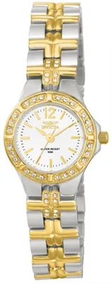 Immagine prodotto di Invicta Wildflower 0127 Orologio da donna - Movimento al quarzo - Acciaio inossidabile con quadrante bianco - 21 mm