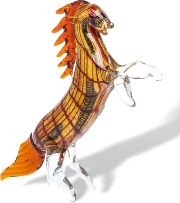 Produktbild von Glas Pferd Hengst im Murano Stil 30cm Glasfigur Skulptur glass Figure Horse