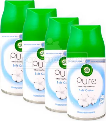 Produktbild von Air Wick Freshmatic Pure Soft Baumwolle, 250 ml x 4