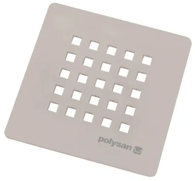 Produktbild von Polysan TRENECA Siphonabdeckung eckig, Beige matt