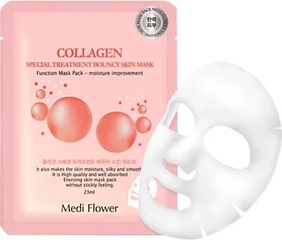 Obrázek produktu pro MEDI FLOWER Pleťová maska Kolagenová maska 23 ml
