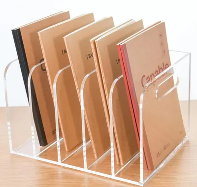 Produktbild von Acryl Zeitschriftenhalter mit 5 Fächern