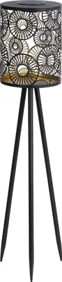 Produktbild von Dehner Solar-Laterne Rabat, Stehleuchte, warmweiß, Ø 18.5 cm, Höhe 82.5 cm, Metall / Kunststoff, schwarz