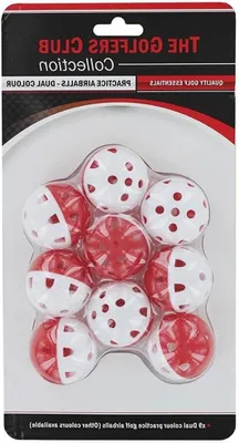 Productafbeelding van Oefen Golfballen - Golfbal Set - Golfswing Oefenen - Lichtgewicht Ontwerp - 9 Stuks - Wit Rood