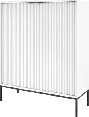 Produktbild von Kommode Sideboard Beistellschrank NOVA 06 weiß 104 x 125 x 39 cm