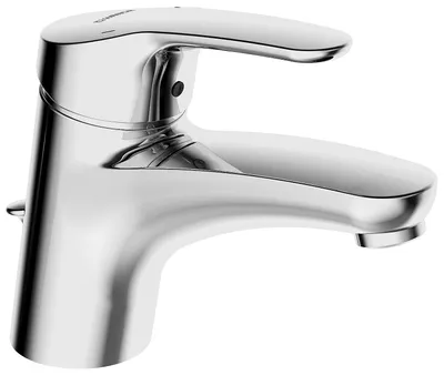 Image de Mitigeur monocommande Hansa pour lavabo HANSAMIX 0109, tube en cuivre, gicleur à tirette, saillie 141 mm, DN15, chromé, 1 pièce.