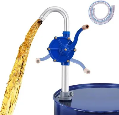 Productafbeelding van 55 gallon vatpomp, roterende vatpomp voor niet-corrosieve vloeistoffen, diesel, motorolie, transmissievloeistof, geschikt voor vaten van 5 tot 55 gallon