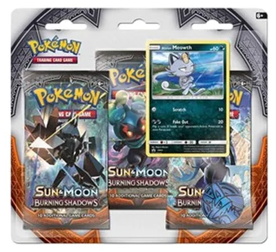 Productafbeelding van Pokémon Burning Shadows: Alolan Meowth 3-kaarten blisterverpakking