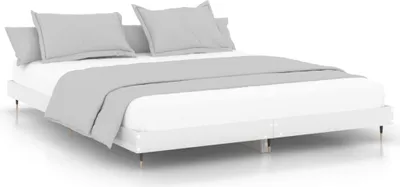 Produktbild von vidaXL Bettgestell Hochglanz-Weiß 160x200 cm Holzwerkstoff