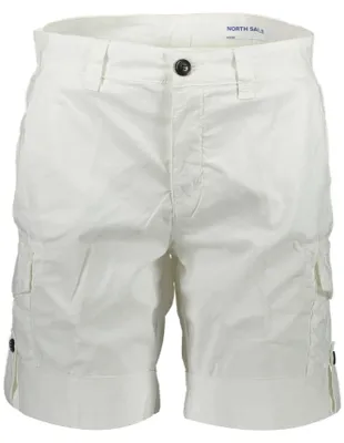 Image de Bermuda femme Blanc : coton bio, poches cargo, détails