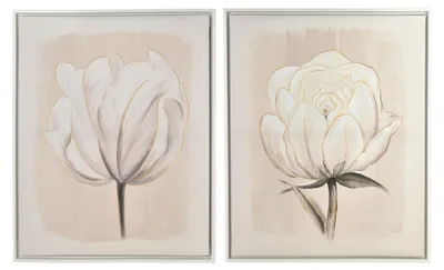 Zdjęcie produktu dla Inga Komplet 2 Obrazów 40X50Cm Biały Kwiat