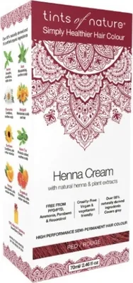 Produktbild von Tints Of Nature Henna cream red semi permanent (70 ml)