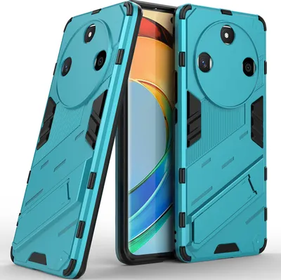 Produktbild von Armor Hülle für Honor X9b Hybrid PC TPU Bumper Stoßfestes Schutzhülle mit Standfunktion Blau